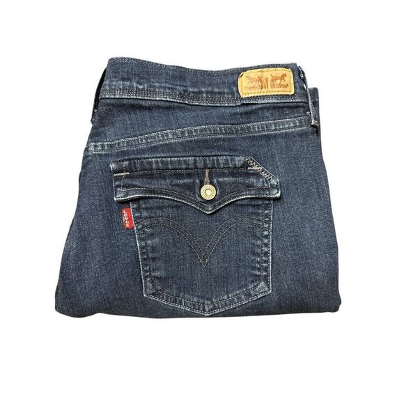 Levis 515 Jeans Womens 32x30 Blue Red Tab Denim Dark Wash Bootcut Denim - Picture 1 of 9